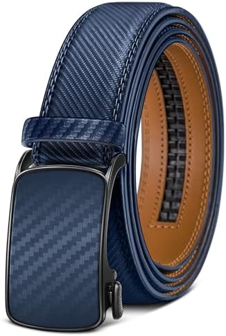 Men Ratchet Leather Belt True-to-size 1 3/8″