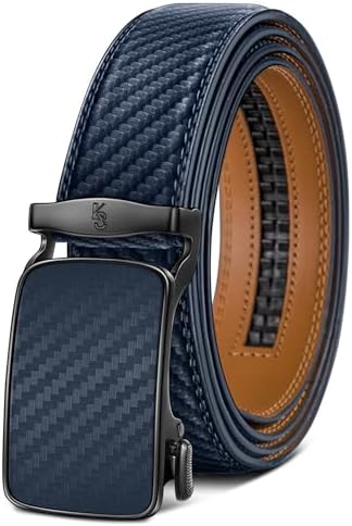 Men Ratchet Leather Belt True-to-size 1 3/8″