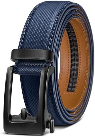 Men Ratchet Leather Belt True-to-size 1 3/8″