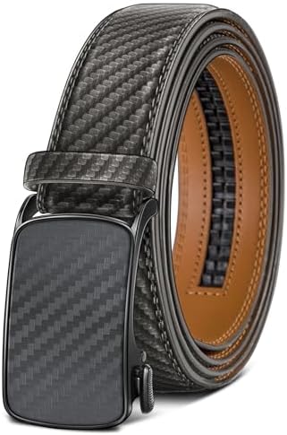 Men Ratchet Leather Belt True-to-size 1 3/8″