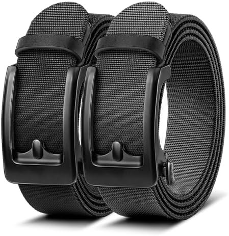 Men Ratchet Stretch Belt Multi-Pack-Trimmable 1 3/8″