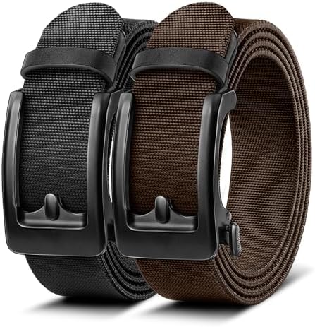 Men Ratchet Stretch Belt Multi-Pack-Trimmable 1 3/8″