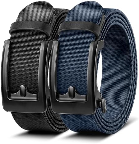 Men Ratchet Stretch Belt Multi-Pack-Trimmable 1 3/8″