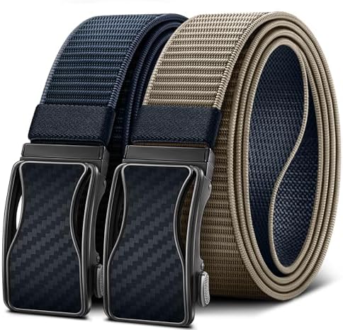 Men Reversible Ratchet Web Belt Trimmable 1 3/8″-2 IN 1