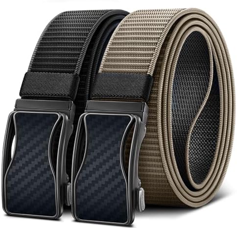 Men Reversible Ratchet Web Belt Trimmable 1 3/8″-2 IN 1