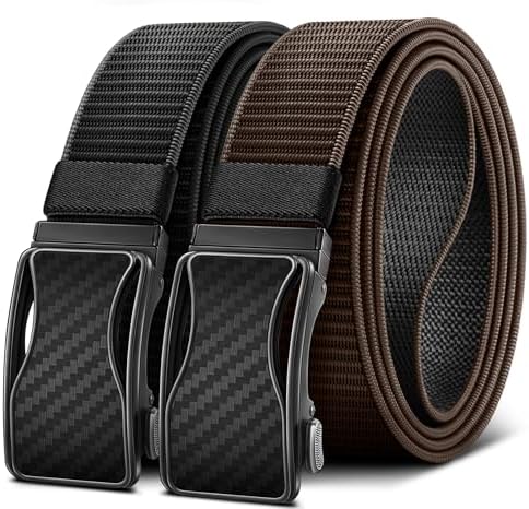 Men Reversible Ratchet Web Belt Trimmable 1 3/8″-2 IN 1