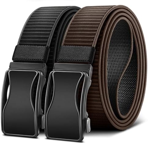 Men Reversible Ratchet Web Belt Trimmable 1 3/8″-2 IN 1