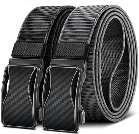 Men Reversible Ratchet Web Belt Trimmable 1 3/8″-2 IN 1