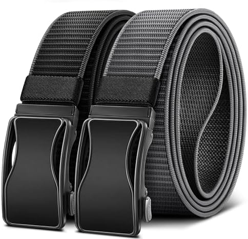 Men Reversible Ratchet Web Belt Trimmable 1 3/8″-2 IN 1
