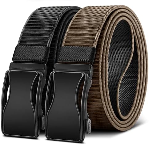 Men Reversible Ratchet Web Belt Trimmable 1 3/8″-2 IN 1