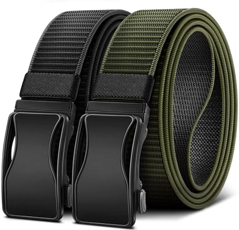 Men Reversible Ratchet Web Belt Trimmable 1 3/8″-2 IN 1
