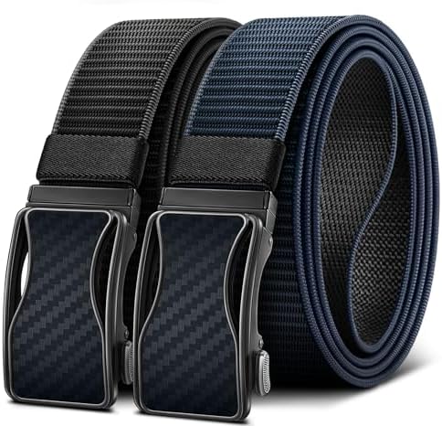 Men Reversible Ratchet Web Belt Trimmable 1 3/8″-2 IN 1