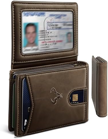 Men Slim Leather Pocket Wallet Bill Holder 11Cards-Genuine Leather