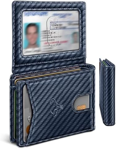 Men Slim Leather Pocket Wallet Bill Holder 11Cards-Genuine Leather