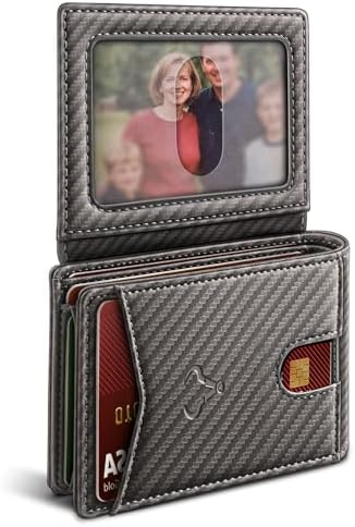 Men Slim Leather Pocket Wallet Bill Holder 11Cards-Genuine Leather