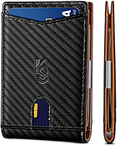 Men Slim Leather Wallet Card Holder Bill Clipper-Magnetic Closure