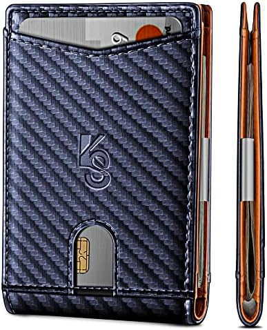 Men Slim Leather Wallet Card Holder Bill Clipper-Magnetic Closure