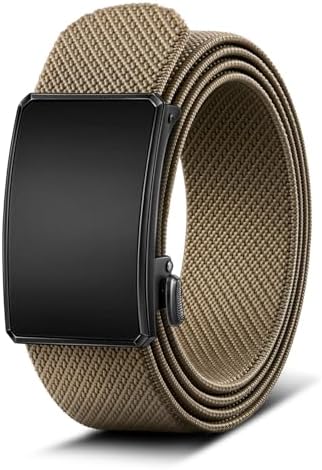 Men Stretch Ratchet Web Belt Adjustable Fit 1 3/8″