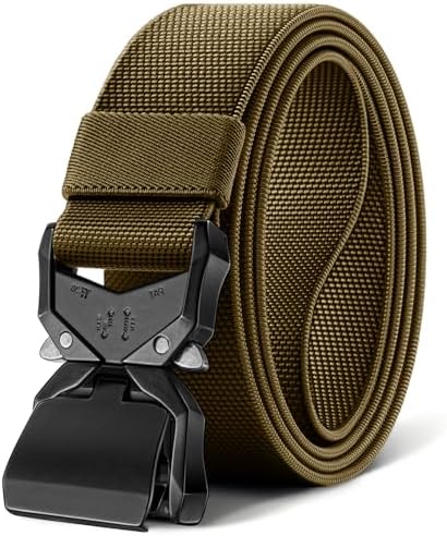 Men Stretch Tactical Rigger Web Belt No Hole 1 1/2″-Quick Release