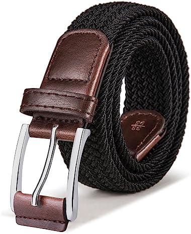 Men's Woven Braided Stretch Web Golf Belt 1 3/8″