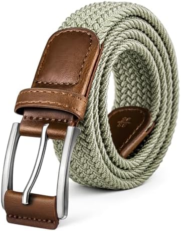 Men's Woven Braided Stretch Web Golf Belt 1 3/8″
