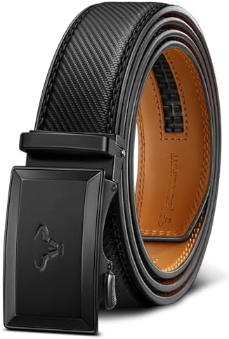 Ratchet Trimmable Leather Belt