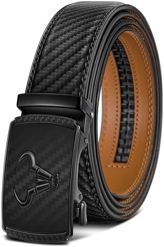 Ratchet Trimmable Leather Belt