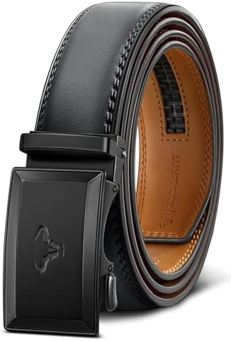Ratchet Trimmable Leather Belt