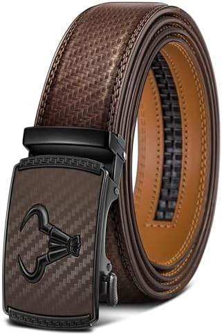 Ratchet Trimmable Leather Belt