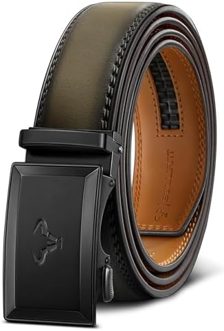 Ratchet Trimmable Leather Belt