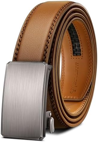 Ratchet Trimmable Leather Belt