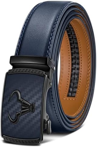 Ratchet Trimmable Leather Belt