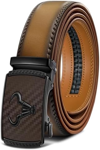 Ratchet Trimmable Leather Belt