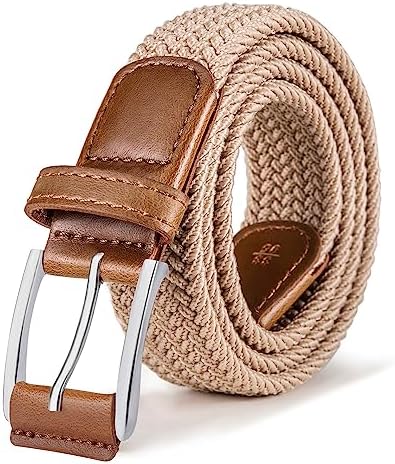 Stretch Belt Men, Mens Gift Woven Braided Web Belt 1 3/8