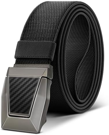 Stretch Tactical Web Belt For Men-Trimmable 1.5″-Adjustable Fit