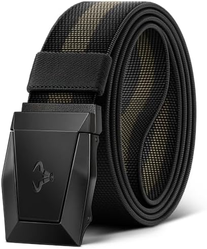 Stretch Tactical Web Belt For Men-Trimmable 1.5″-Adjustable Fit