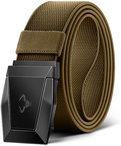 Stretch Tactical Web Belt For Men-Trimmable 1.5″-Adjustable Fit