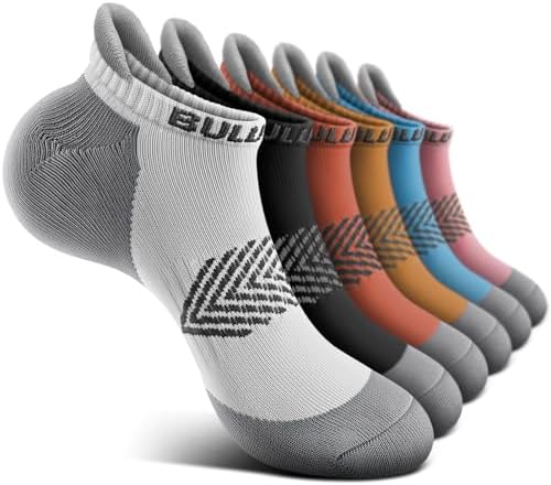 Women Cushioned Running Ankle Socks Anti-Slip Y-Heel No Show 6Pack