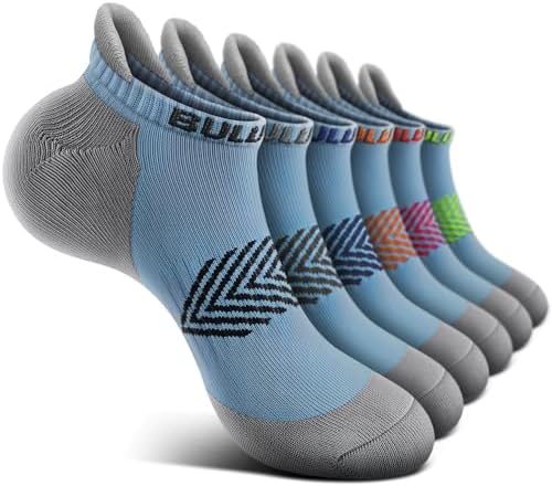 Women Cushioned Running Ankle Socks Anti-Slip Y-Heel No Show 6Pack