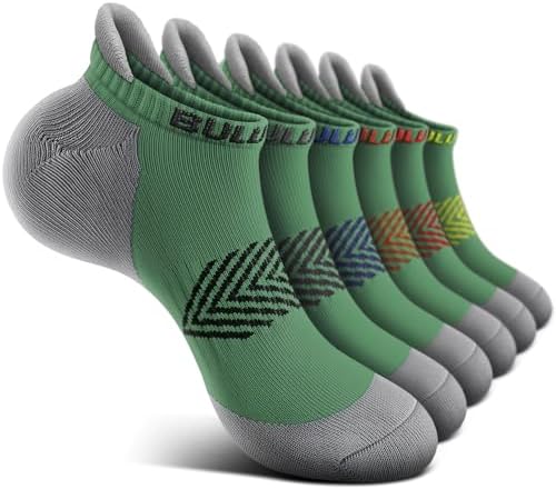 Women Cushioned Running Ankle Socks Anti-Slip Y-Heel No Show 6Pack