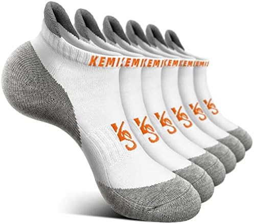Women Cushioned Running Ankle Socks Anti-Slip Y-Heel No Show 6Pack