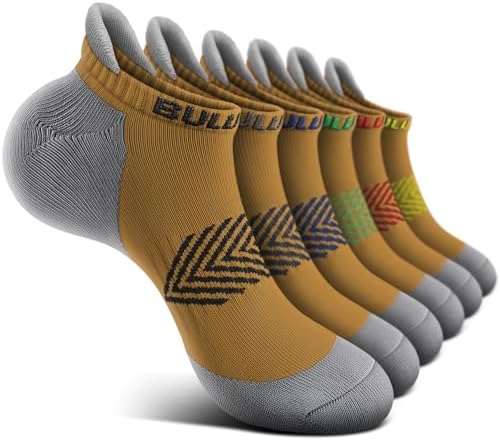 Women Cushioned Running Ankle Socks Anti-Slip Y-Heel No Show 6Pack