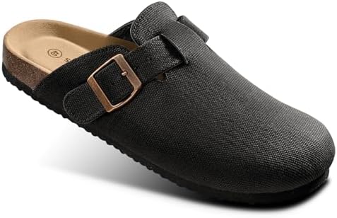 Women Mule Clogs-Cushioned Cork Footbed-Arch Support-Fleece Lined