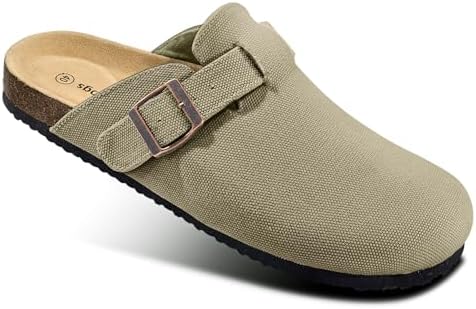 Women Mule Clogs-Cushioned Cork Footbed-Arch Support-Fleece Lined