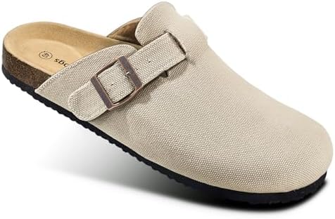 Women Mule Clogs-Cushioned Cork Footbed-Arch Support-Fleece Lined