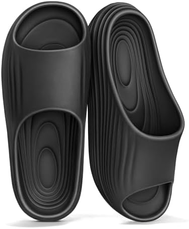 Women slide sandals Shower Massage Slippers Cushioned Footbed